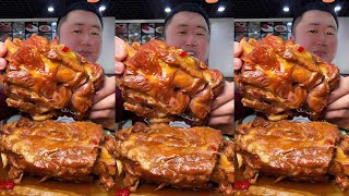 SPICY CHINESE SHEEP NECK MUKBANG  EATING SPICY LAMB NECK MUKBANG  EATING TOW WHOLE LAMB NECK STEW [upl. by Andromache956]