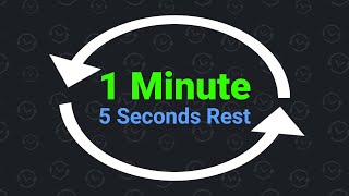 1 Minute Interval Timer with 5 Seconds Rest [upl. by Arykahs]