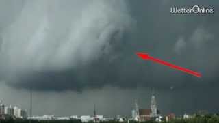 Rotierende Böenfront  Hagelunwetter bei München [upl. by Oramug]