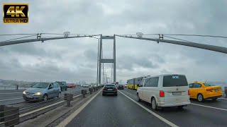 Istanbul Autumn Drive4K60fps Gloomy Weather [upl. by Elamrej]