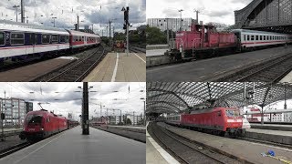 Bahnverkehr in Köln Hbf mit Br110 nWagen Nightjet Br363 Br120 Thalys ICE IC ET420 und mehr [upl. by Abbotson]