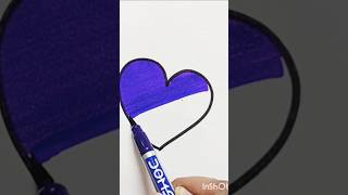 Satisfying video 😺relaxing n colouring video 💖blue heart 💙 viral utube short trending short [upl. by Gnehc]