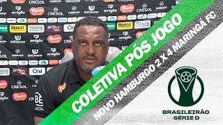 Coletiva pós jogo  Jorge Castilho  Novo Hamburgo 2 x 4 Maringá FC  Jogo de Ida 2ª Fase [upl. by Adigun]