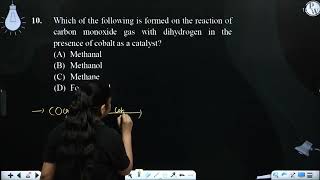 Which of the following is formed on the reaction of carbon monoxide gas with dihydrogen in the p [upl. by Aivirt417]