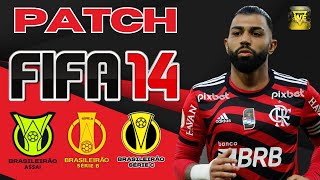 MELHOR PATCH FIFA 14 ATUALIZADO PC FRACO COM BRASILEIRÃO SÉRIE ABC AO VIVO [upl. by Kidd786]