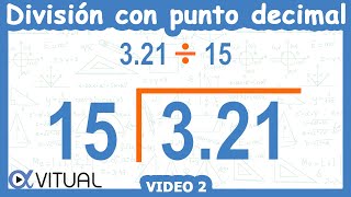 ➗ Cómo hacer una DIVISIÓN con PUNTO DECIMAL ADENTRO [upl. by Jo]