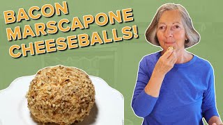 Bacon Marscapone Mini Cheese Balls with Pistachios [upl. by Lorry182]