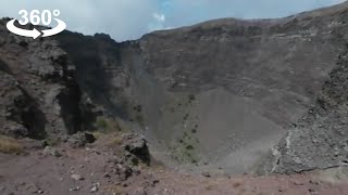 At the top of the Vesuvius volcano Mount Vesuvius  Italy 360 video [upl. by Deden]