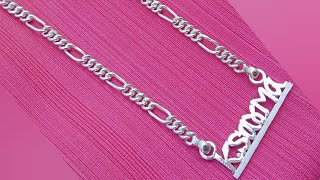 How to make silver nameplate for chain  Making Silver Nameplate [upl. by Caprice]