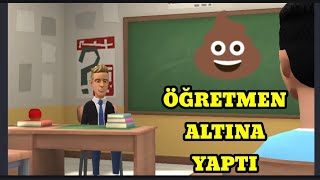 Okulda Altına Yapan Öğretmen komiköğrencivideoları babamerhaba animasyon öğrenci [upl. by Elleina]