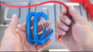 Carabiner Truckers Hitch  Better Explanation  Tension Locking [upl. by Niffirg]