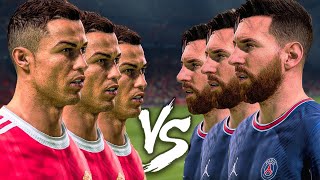 11 TANE RONALDO vs 11 TANE MESSİ  FIFA 22 KAPIŞMA [upl. by Akissej]