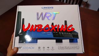 Linksys WRT3200ACM Unboxing MUMIMO Gigabit WiFi Router TriStream 160 technology 24 GHz 5 GHz [upl. by Ithsav]