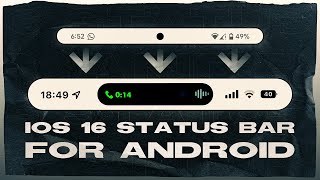 iOS 16 Status Bar For Android 🍎 [upl. by Ladnor]