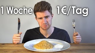 1 Woche Essen für 1€ pro Tag  Selbstexperiment [upl. by Mohandas16]