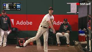 Tyler Rogers overhand warmups in bullpen [upl. by Napas351]