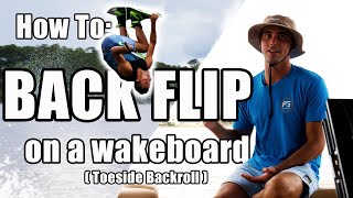 How To Backflip on a Wakeboard  Ts Backroll [upl. by Ahsitram700]