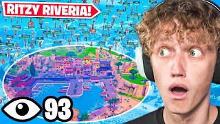 100 Players Land At RITZY RIVIERA In Fortnite Chapter 5 [upl. by Infield]