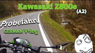 Kawasaki Z800e A2 Probefahrt 1080p [upl. by Marline]