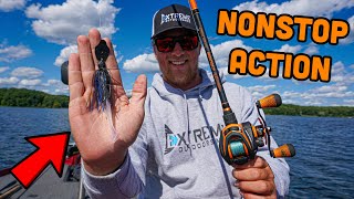 RECORD Day of ChatterBait FISHING  Kent Lake Bass Fishing [upl. by Vernier]