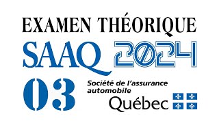 EXAMEN THEORIQUE SAAQ  QUÉBEC 2024  SIGNALISATION ROUTIÈRE 3 [upl. by Ojyram]