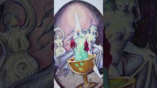 Down The Witches Road  Candle Magick Art Reveal shorts ft Woomer 🎨🔮 art [upl. by Arleyne]