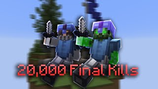 Hitting 20000 Finals Kills in Doubles Bedwars Hypixel [upl. by Nnadroj465]