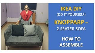 IKEA DoItYourself  KNOPPARP 2 SEAT SOFA  How to assemble [upl. by Annatnom]