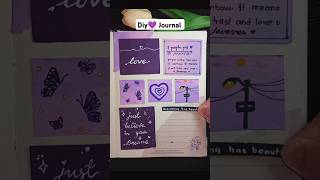 Purple Journal🩷 With diy supplies💖 journaling purplediyjournalviralshorts [upl. by Elocal]