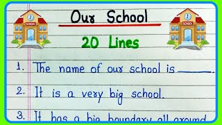 20 lines on Our school essay in English  Our school essay  Our school paragraph  Our school [upl. by Domph391]