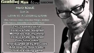 Mario Biondi quotLove is a Losing Gamequot Live tribute to Amy WinehouseOfficialWith Lyrics [upl. by Euv235]