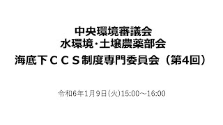 中央環境審議会 水環境・土壌農薬部会 海底下CCS制度専門委員会（第4回） [upl. by Arutak]