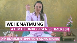 Atmung Geburt ♥️ Atemtechniken gegen Schmerzen  Geburtsvorbereitungskurs mit AnnaMaria [upl. by Napier]