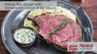 Prime Rib Roast with Horseradish Cream and Zip Sauce [upl. by Divd541]