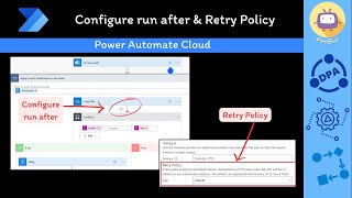 Power Automate Cloud  Configure run after Retry Policy [upl. by Lednar]