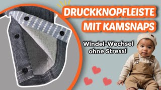 Druckknopfleiste annähen WindelWechsel ohne Stress [upl. by Einiar]