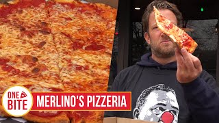 Barstool Pizza Review  Merlinos Pizzeria Cranston RI [upl. by Ilajna]