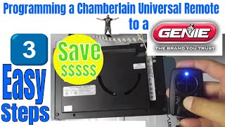 How to Program a Chamberlain Universal Remote to a Genie Garage Opener [upl. by Yhtimit]