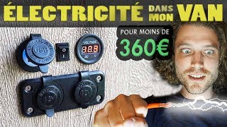 ÉLECTRICITÉ FACILE MINIMALISTE DANS TON FOURGON AMÉNAGÉ POUR MOINS DE 360€ [upl. by Urbana154]