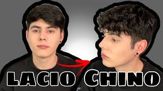 COMO RIZAR EL CABELLO  CABELLO DE LACIO A CHINORIZADO HOMBRES  Luis Amado [upl. by Linkoski]