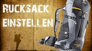 Backpacking  Trekkingrucksack richtig einstellen HD [upl. by Ominorej536]