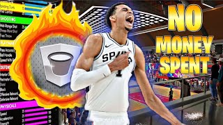 VICTOR WEMBANYAMA BUILD NBA 2K24 NO MONEY SPENT EP 5 DOMINATION [upl. by Leno200]