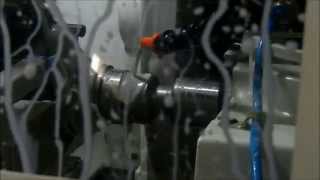 Flange Grinding with Diamond Roll Dressing system [upl. by Ellennahc]