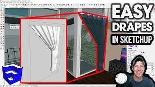 Modeling DRAPES AND CURTAINS in SketchUp [upl. by Rocco555]