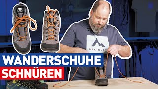 Wanderschuhe richtig schnüren Flaschenzug amp Parallelschnürung erklärt  Schau amoi [upl. by Crista]