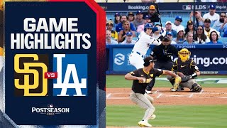 Padres vs Dodgers NLDS Game 5 Highlights 101124  MLB Highlights [upl. by Analise124]