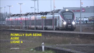 TRAIN à ROMILLY SUR SEINE  LIGNE 4  13 JAN 2024 [upl. by Etnasa]