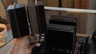 Live Fanless CPU Cooler Installation  Prolimatech Megahalems [upl. by Ainit]