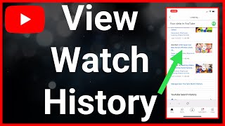 How To View YouTube Watch History [upl. by Attehcnoc]