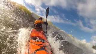 Sea kayak surfing best action 022 slow mo [upl. by Reiter]